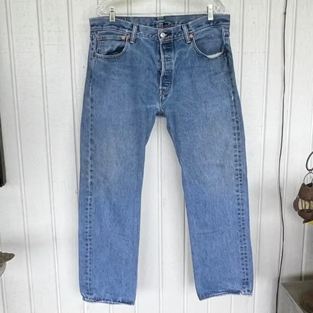 Levi’s 501 button fly blue denim jeans men 35/30 Mexico 2016
